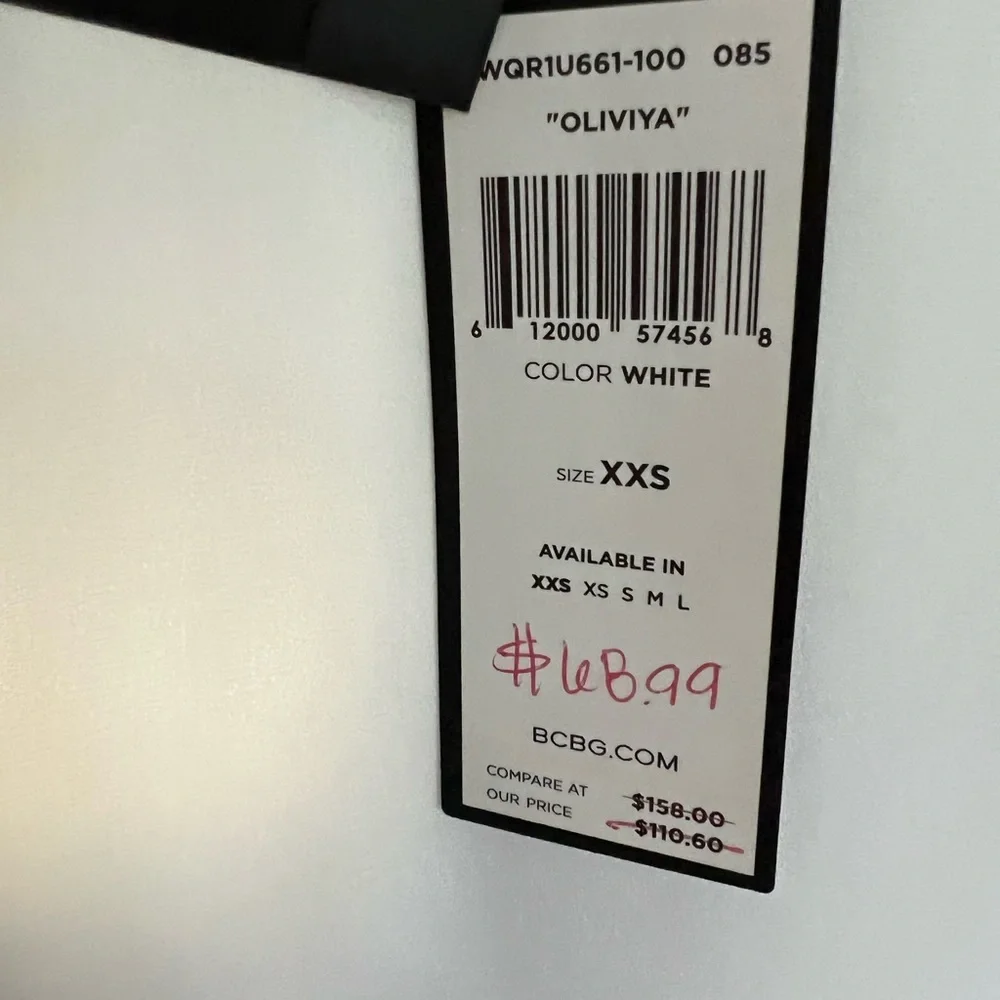 BCBGMAXAZRIA XXS white blouse - Picture 4 of 4
